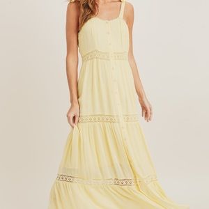 Yellow Lace Maxi Dress